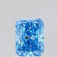 Premium Radiant Shape Fancy Vivid Blue Color 1.00 CT SI1 Clarity Lab grown Diamond For Surprise Ring