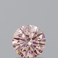 Her choice 0.72 CT Round Shape Fancy Vivid Pink Color VVS1 Clarity Lab Grown Diamond For Quiet Spark