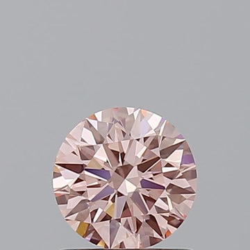 Her choice 0.72 CT Round Shape Fancy Vivid Pink Color VVS1 Clarity Lab Grown Diamond For Quiet Spark