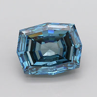 Trendy 5.14 CT Antique Shape Fancy Vivid Blue Color VS1 Clarity Moissanite Diamond For Anniversary Ring