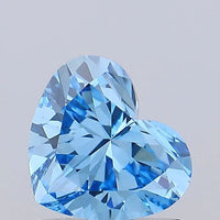 Shiny Of 0.74 CT Heart Shape Fancy Vivid Blue Color VS1 Clarity Moissanite Diamond For Kind Hours