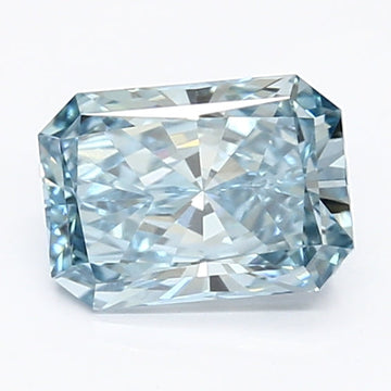 Special One 1.00 CT Radiant Shape Fancy Vivid Blue Color VVS2 Clarity Lab Grown Diamond For White Petals