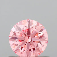 Shiny choice 0.50 CT Round Shape Fancy Vivid Pink Color VVS1 Clarity Lab Grown Diamond For Soft Return