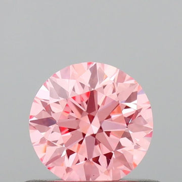 Shiny choice 0.50 CT Round Shape Fancy Vivid Pink Color VVS1 Clarity Lab Grown Diamond For Soft Return