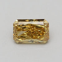 Custom 1.00 CT Radiant Shape Fancy Vivid Yellow Color VVS2 Clarity Lab Grown Diamond For The Still