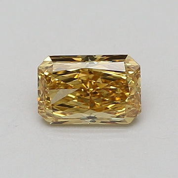 Custom 1.00 CT Radiant Shape Fancy Vivid Yellow Color VVS2 Clarity Lab Grown Diamond For The Still