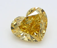Shiny Of 1.23 CT Heart Shape Fancy Vivid Yellow Color VS2 Clarity Moissanite Diamond For Early Sky