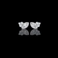 1.00 CT Exquisite Marquise Moissanite Diamond Cluster Stud Earrings in Bezel Setting for Timeless Elegance