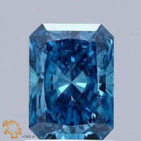 Fine Fancy Vivid Blue Color 1.07 CT Radiant Shape SI1 Clarity Lab grown Diamond For Wedding Ring