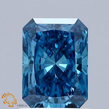 Fine Fancy Vivid Blue Color 1.07 CT Radiant Shape SI1 Clarity Lab grown Diamond For Wedding Ring