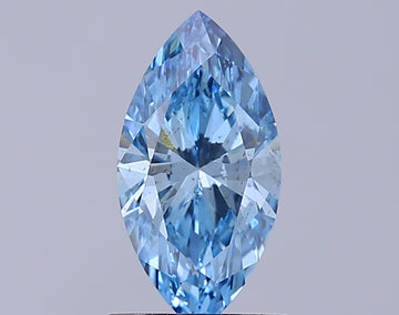 Fine 1.18 CT Marquise Shape Fancy Vivid Blue Color SI2 Clarity Moissanite Diamond For Custom Ring