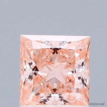 Minimalist Fancy Intense Pink Color 1.02 CT Princess Shape VS1 Clarity Lab grown Diamond For Her Ring