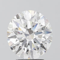 Shiny 3.07 CT Round Shape D Color VS2 Clarity Lab Grown Diamond For Wedding Special Ring