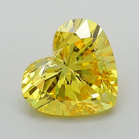 Unique Of 1.04 CT Heart Shape Fancy Vivid Yellow Color VS2 Clarity Moissanite Diamond For Sweet Wait