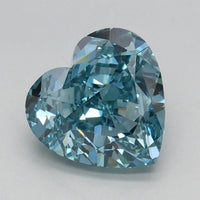 Shiny Of 1.60 CT Heart Shape Fancy Vivid Blue Color VS2 Clarity Moissanite Diamond For One Tomorrow