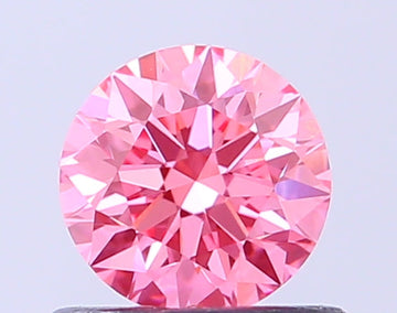 Stylish choice 0.53 CT Round Shape Fancy Vivid Pink Color VVS1 Clarity Lab Grown Diamond For True Way True Way