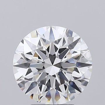 Shiny 3.54 CT Round Shape D Color VS2 Clarity Lab Grown Diamond For Wedding Special Ring