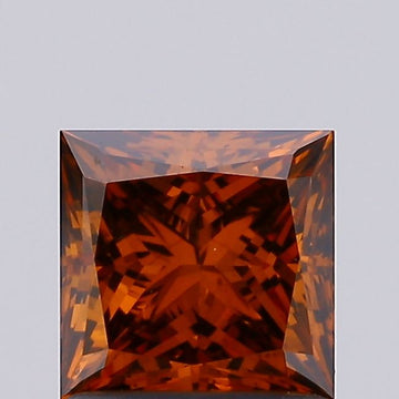 Sparkling Princess Shape 1.03 CT Fancy Vivid Brown Color VS2 Clarity Lab grown Diamond For Propose Ring