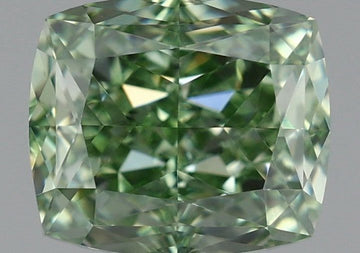 Affordable 1.15 CT Cushion Shape Fancy Vivid Green Color VVS1 Clarity Lab Grown Diamond For Stillness