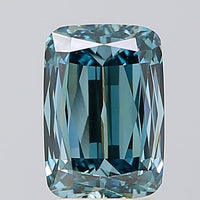 Latest 2.01 CT Antique Shape Fancy Vivid Blue Color VS1 Clarity Moissanite Diamond For Propose Ring
