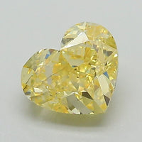 Bright Of 1.23 CT Heart Shape Fancy Intense Yellow Color VS2 Clarity Moissanite Diamond For One Sky