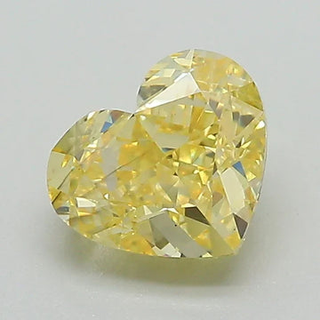 Bright Of 1.23 CT Heart Shape Fancy Intense Yellow Color VS2 Clarity Moissanite Diamond For One Sky