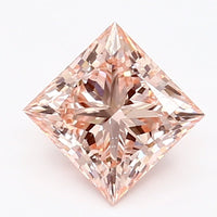 Classic 0.99 CT Princess Shape Fancy Vivid Pink Color VS1 Clarity Lab Grown Diamond For The Glow