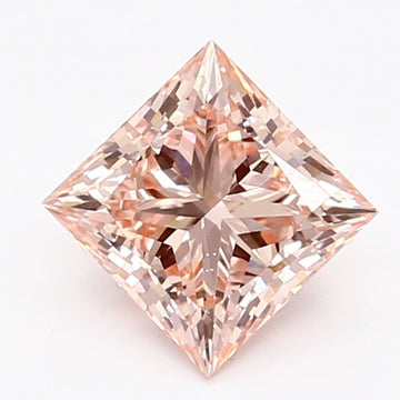 Classic 0.99 CT Princess Shape Fancy Vivid Pink Color VS1 Clarity Lab Grown Diamond For The Glow