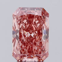 Stylish 3.38 CT Radiant Shape Fancy Vivid Brownish Pink Color VS1 Clarity Moissanite Diamond For Special one Ring