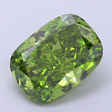 Perfect 1.00 CT Cushion Shape Fancy Vivid Green Color VS1 Clarity Moissanite Diamond For Wedding Ring