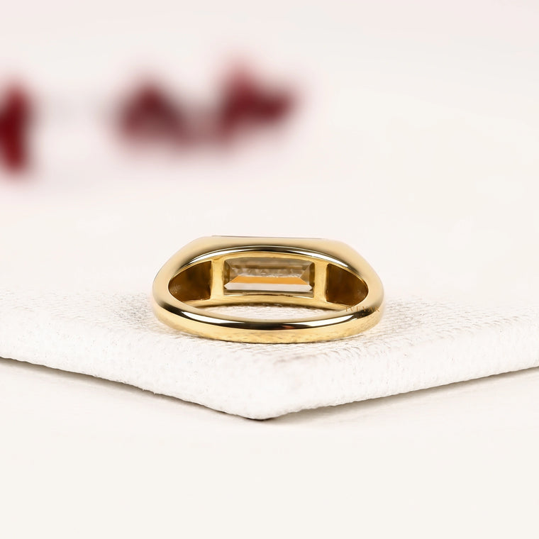 Baguette Cut Solitaire Engagement Ring - view 2