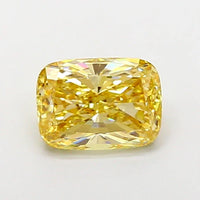 Bright 2.03 CT Cushion Shape Fancy Yellow Color VS2 Clarity Moissanite Diamond For Only Us