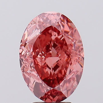 Designer 5.69 CT Oval Shape Fancy Vivid Pink Color VVS2 Clarity Lab grown Diamond For Someone Ring