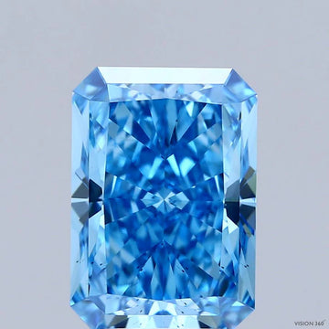 Ultimate Of 4.08 CT Emerald Shape Fancy Vivid Blue Color VS2 Clarity Moissanite Diamond For Slow Glow
