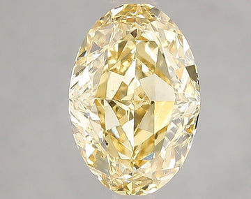 Stylish Of 3.02 CT Oval Shape Fancy Intense Yellow Color VS2 Clarity Lab Grown Diamond For White Petals