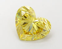 Stylish Of 3.01 CT Heart Shape Fancy Intense Yellow Color VS2 Clarity Lab Grown Diamond For Stillness