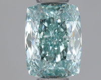 Fine 0.40 CT Cushion Shape Fancy Intense Green Color VVS1 Clarity Lab Grown Diamond For Same Sky