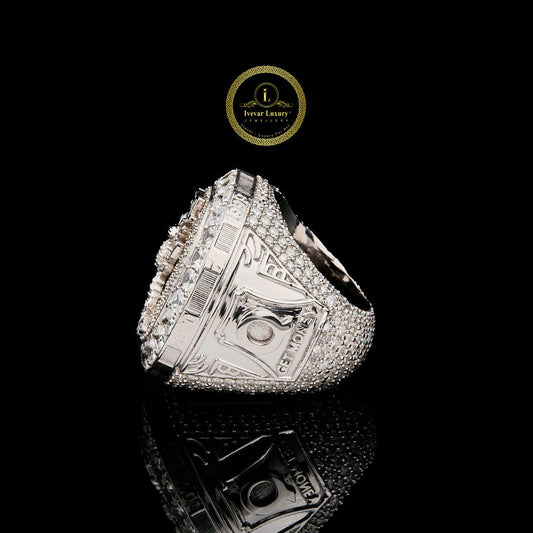 Full Silver Ant Unique Style Moissanite Hip Hop Men Ring - view 2