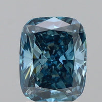 Premium 3.02 CT Cushion Shape Fancy Vivid Blue Color SI1 Clarity Moissanite Diamond For Engagement Ring