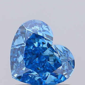 Stylish Fancy Vivid Blue Color SI1 Clarity 1.02 CT Heart Shape Moissanite Diamond For Custom Ring