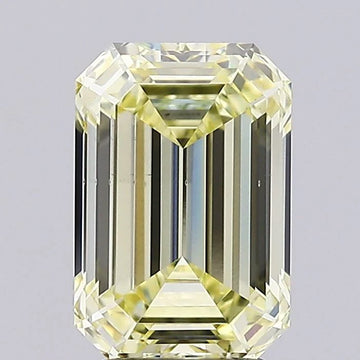 Stylish Of 3.00 CT Emerald Shape Fancy Yellow Color VS2 Clarity Moissanite Diamond For Her Smile