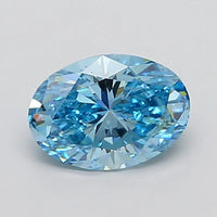 Trendy Of 2.00 CT Oval Shape Fancy Vivid Blue Color VS2 Clarity Moissanite Diamond For Far Echo