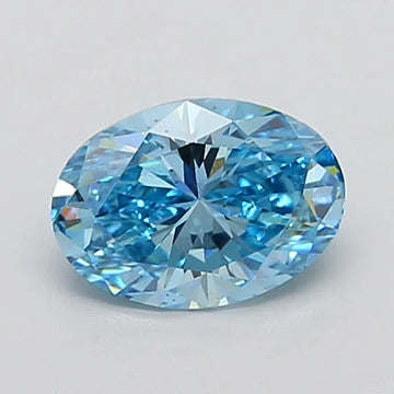 Trendy Of 2.00 CT Oval Shape Fancy Vivid Blue Color VS2 Clarity Moissanite Diamond For Far Echo