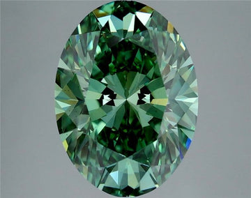 Affordable Of 4.02 CT Oval Shape Fancy Vivid Green Color VS2 Clarity Lab Grown Diamond For Mild Storm