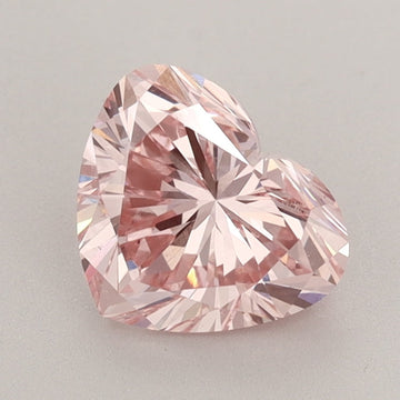 Affordable Of 1.51 CT Heart Shape Fancy Intense Pink Color VS2 Clarity Lab Grown Diamond For This Gold