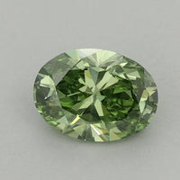 Fantastic Of 0.71 CT Oval Shape Fancy Vivid Green Color VS1 Clarity Moissanite Diamond For Still Love