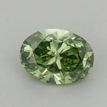 Fantastic Of 0.71 CT Oval Shape Fancy Vivid Green Color VS1 Clarity Moissanite Diamond For Still Love
