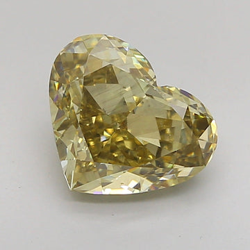 Unique 2.13 CT Heart  Shape Fancy Vivid Yellow Color VS2 Clarity Moissanite Diamond For Birthday Ring