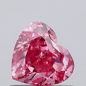 Stunning Of 0.72 CT Heart Shape Fancy Vivid Pink Color VS1 Clarity Lab Grown Diamond For Birthday Gift