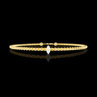 1 TCW Minimalist Gold Chain Bracelet Featuring a Sparkling Round Moissanite Diamond Accent By Ivevar